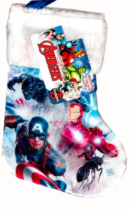 Avengers - (Mini Size) 8" Printed Satin Christmas Stocking Plush Cuff