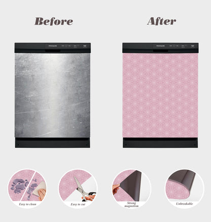 Dishwasher Magnet Cover - Reusable Magnetic Tiles Decal - Pack of 4 Tiles - V012