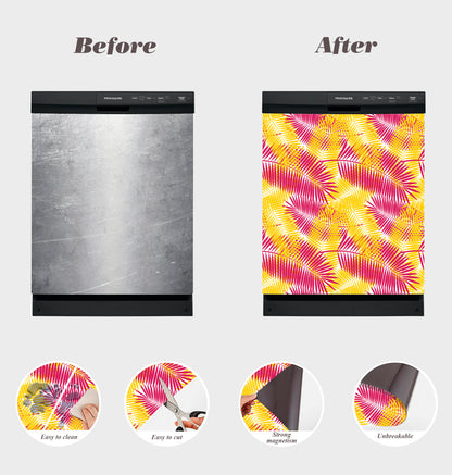 Dishwasher Magnet Cover - Reusable Magnetic Tiles Decal - Pack of 4 Tiles - V033