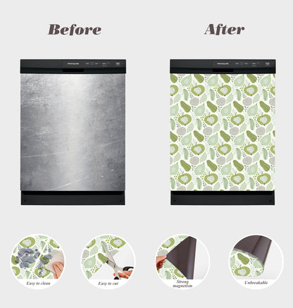 Dishwasher Magnet Cover - Reusable Magnetic Tiles Decal - Pack of 4 Tiles - V030