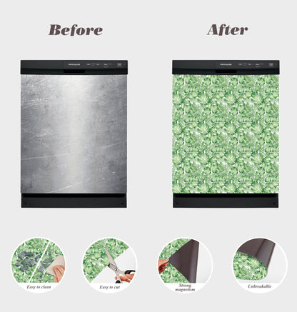 Dishwasher Magnet Cover - Reusable Magnetic Tiles Decal - Pack of 4 Tiles - V013