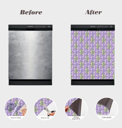 Dishwasher Magnet Cover - Reusable Magnetic Tiles Decal - Pack of 4 Tiles - V017