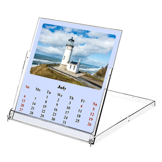 2025-2026 CD-Style Desk Calendar 18 Months Calendar (Lighthouses)