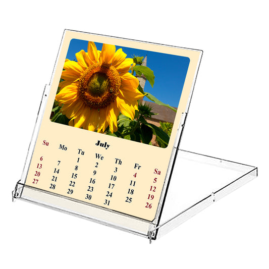 2025-2026 CD-Style Desk Calendar 18 Months Calendar (Sunflowers)