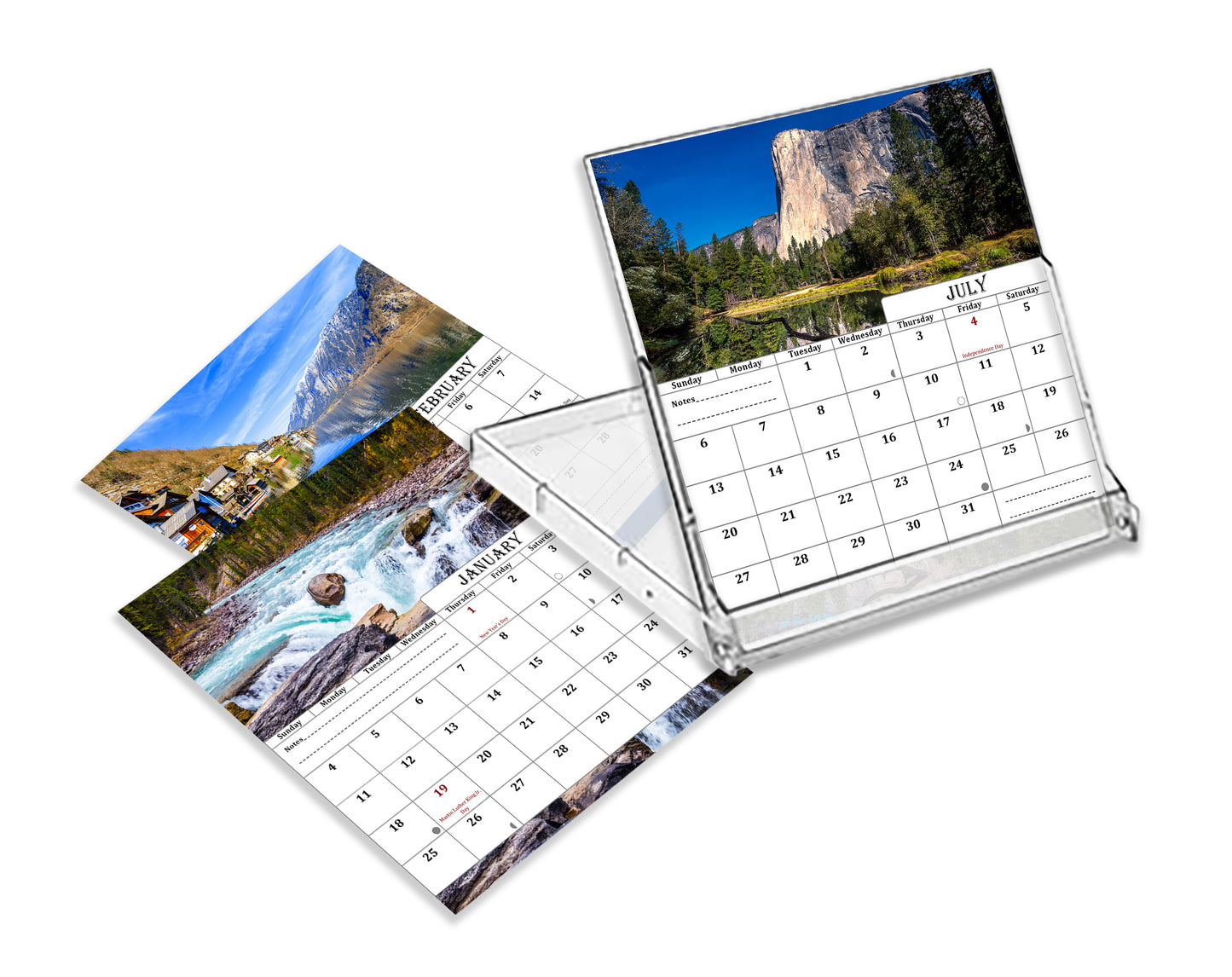 2025-2026 CD-Style Desk Calendar 18 Months Calendar (Outdoors)