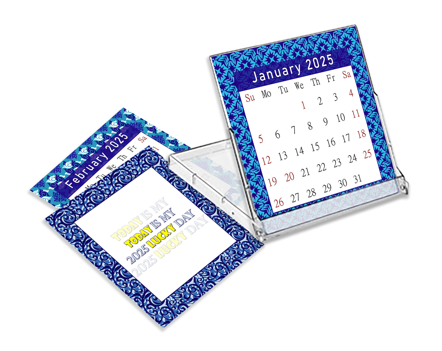 2025 CD-Style Desk Calendar 12 Months Calendar / Planner / Desk Calendar With CD Case Stand, Office Decor, Christmas Gifts (Edition #18)