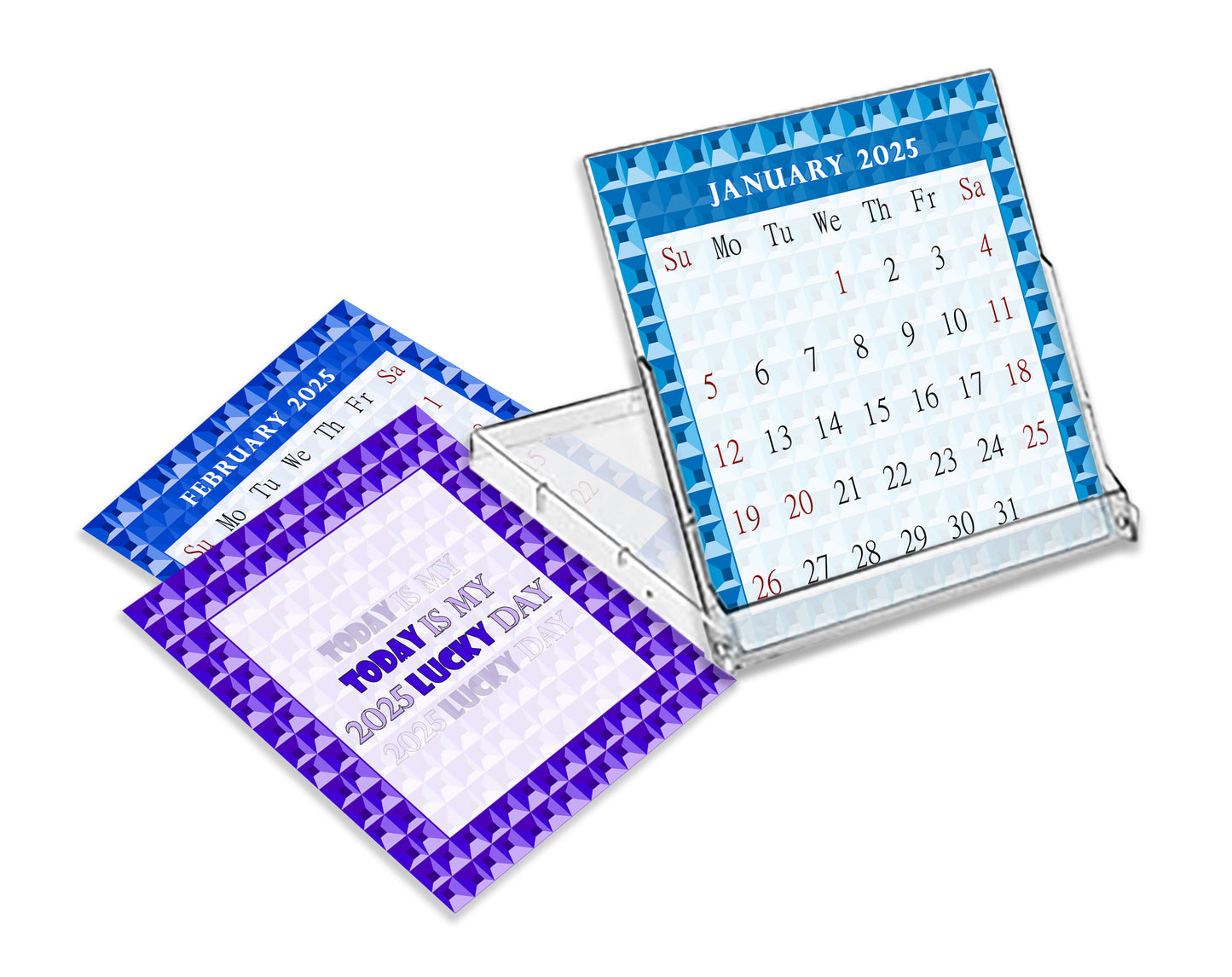 2025 CD-Style Desk Calendar 12 Months Calendar / Planner / Desk Calendar With CD Case Stand, Office Decor, Christmas Gifts (Edition #03)