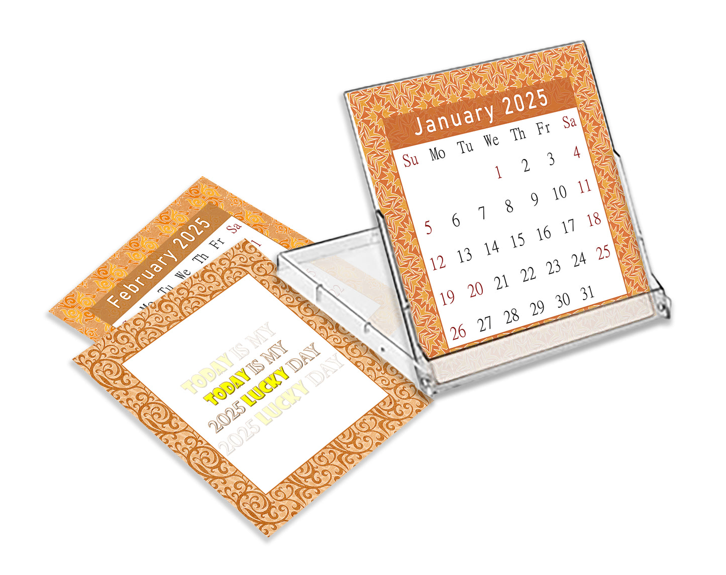 2025 CD-Style Desk Calendar 12 Months Calendar / Planner / Desk Calendar With CD Case Stand, Office Decor, Christmas Gifts (Edition #22)