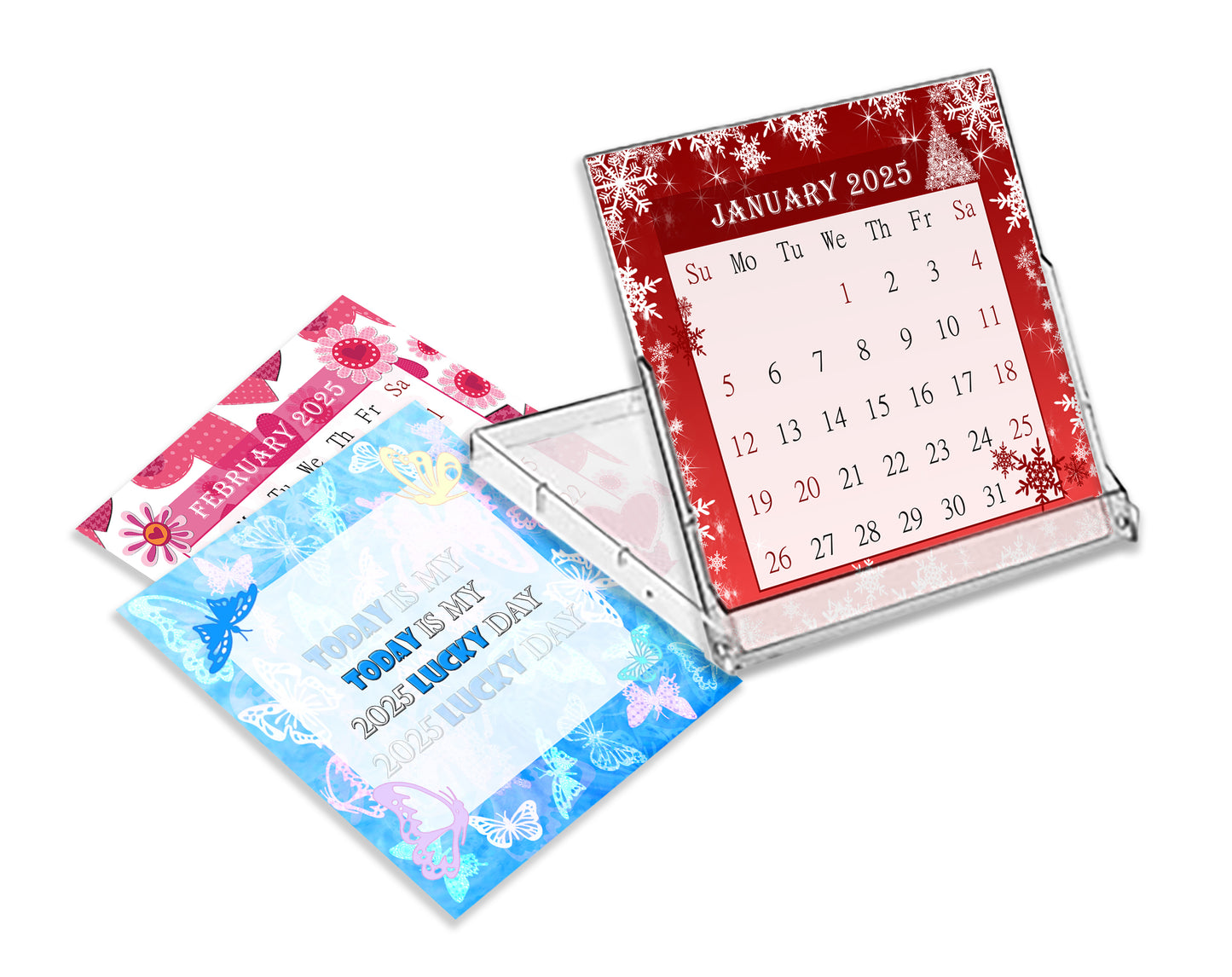 2025 CD-Style Desk Calendar 12 Months Calendar / Planner / Desk Calendar With CD Case Stand, Office Decor, Christmas Gifts (Edition #26)