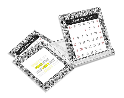 2025 CD-Style Desk Calendar 12 Months Calendar / Planner / Desk Calendar With CD Case Stand, Office Decor, Christmas Gifts (Edition #11)