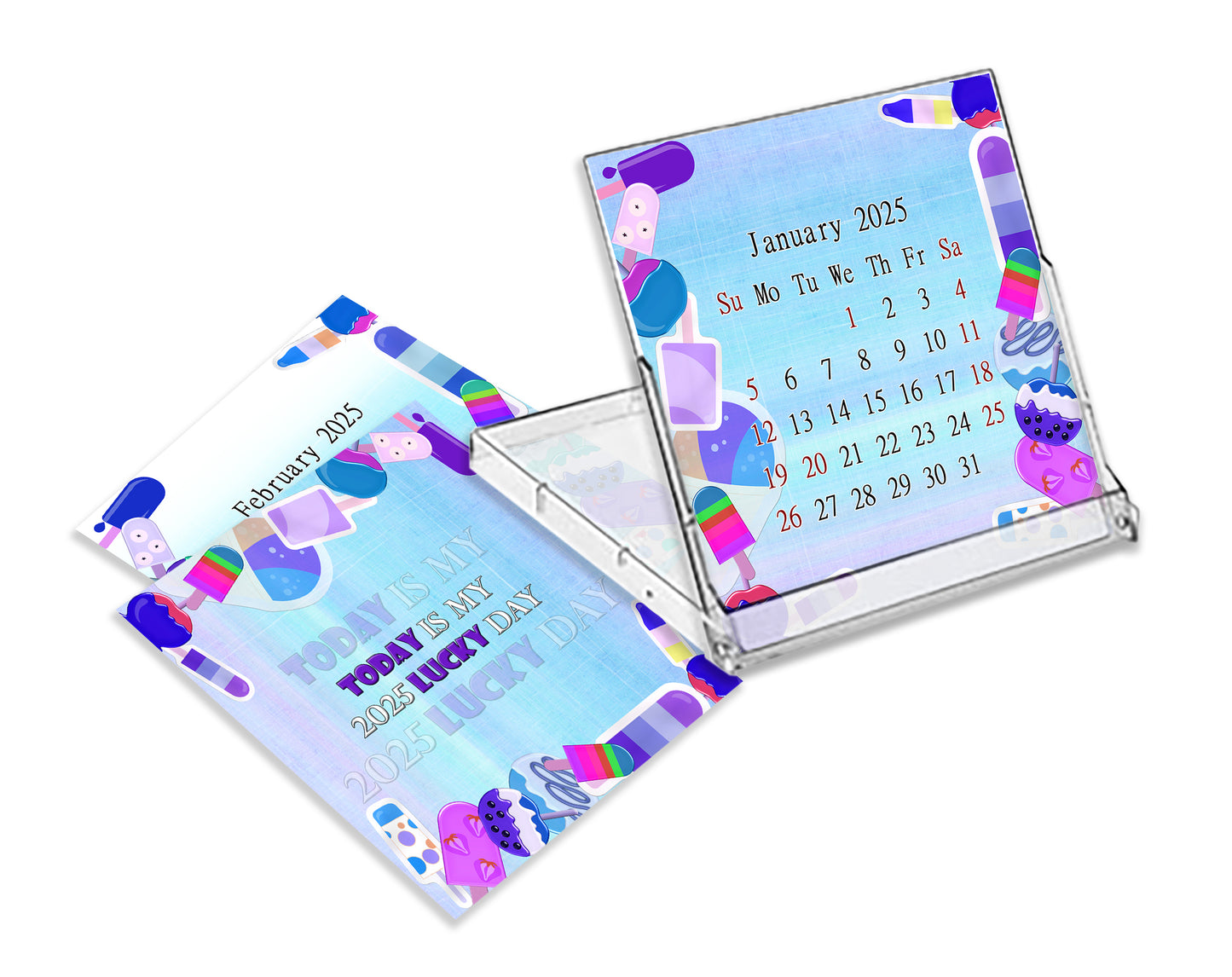 2025 CD-Style Desk Calendar 12 Months Calendar / Planner / Desk Calendar With CD Case Stand, Office Decor, Christmas Gifts (Edition #25)