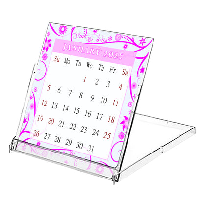 2025 CD-Style Desk Calendar 12 Months Calendar / Planner / Desk Calendar With CD Case Stand, Office Decor, Christmas Gifts (Edition #10)