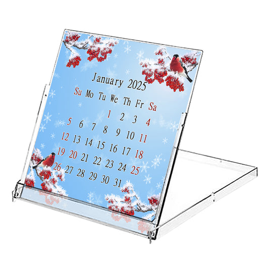 2025 CD-Style Desk Calendar 12 Months Calendar / Planner / Desk Calendar With CD Case Stand, Office Decor, Christmas Gifts (Edition #16)