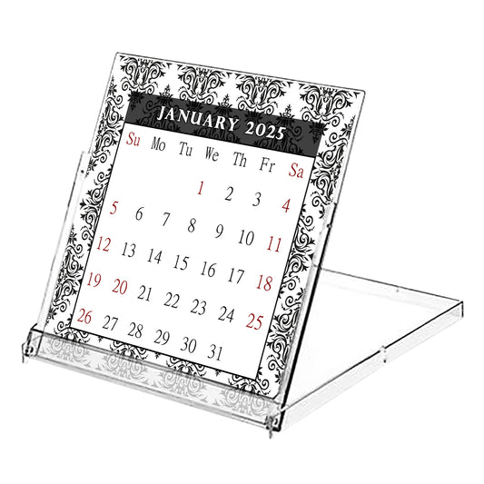 2025 CD-Style Desk Calendar 12 Months Calendar / Planner / Desk Calendar With CD Case Stand, Office Decor, Christmas Gifts (Edition #08)