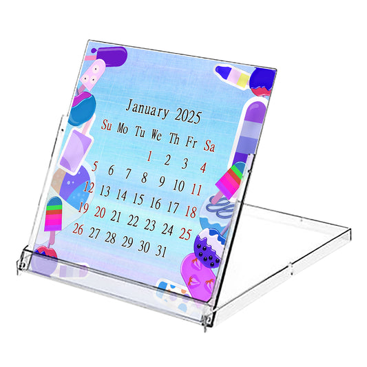 2025 CD-Style Desk Calendar 12 Months Calendar / Planner / Desk Calendar With CD Case Stand, Office Decor, Christmas Gifts (Edition #25)