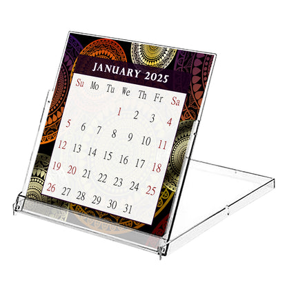 2025 CD-Style Desk Calendar 12 Months Calendar / Planner / Desk Calendar With CD Case Stand, Office Decor, Christmas Gifts (Edition #12)