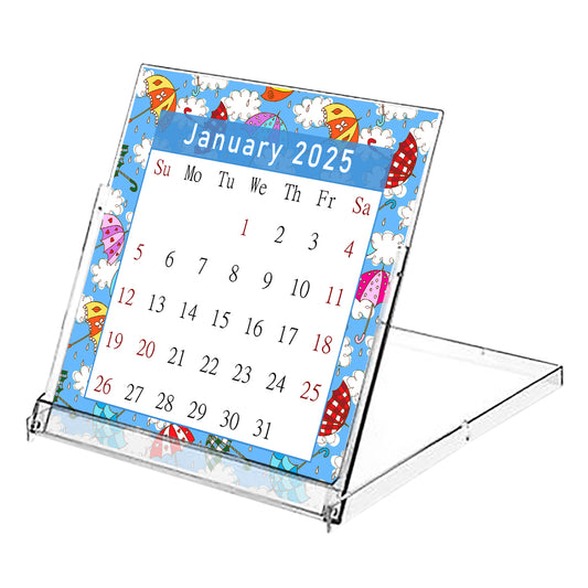 2025 CD-Style Desk Calendar 12 Months Calendar / Planner / Desk Calendar With CD Case Stand, Office Decor, Christmas Gifts (Edition #23)