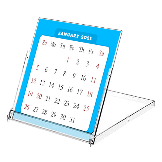 2025 CD-Style Desk Calendar 12 Months Calendar / Planner / Desk Calendar With CD Case Stand, Office Decor, Christmas Gifts (Edition #07)