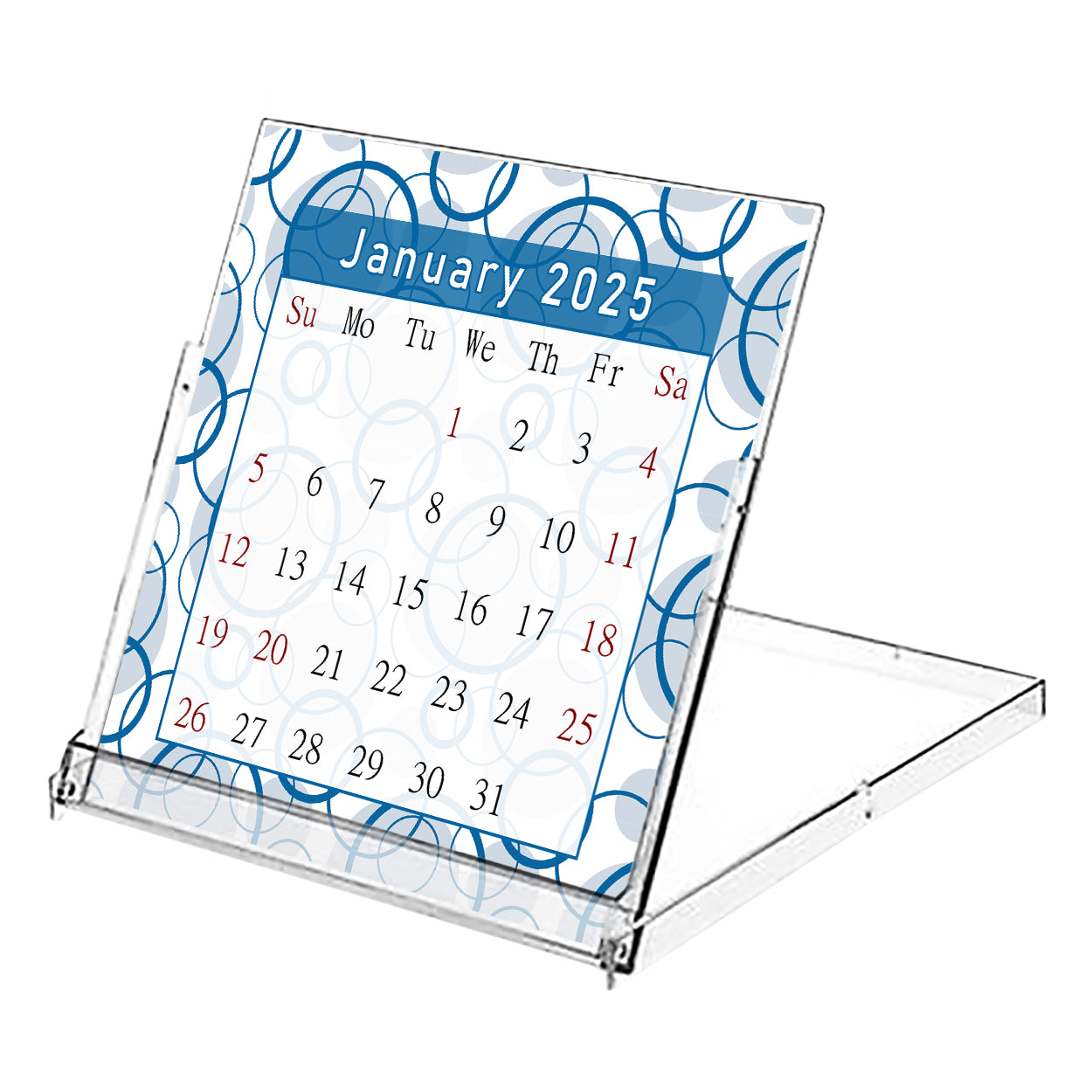 2025 CD-Style Desk Calendar 12 Months Calendar / Planner / Desk Calendar With CD Case Stand, Office Decor, Christmas Gifts (Edition #04)