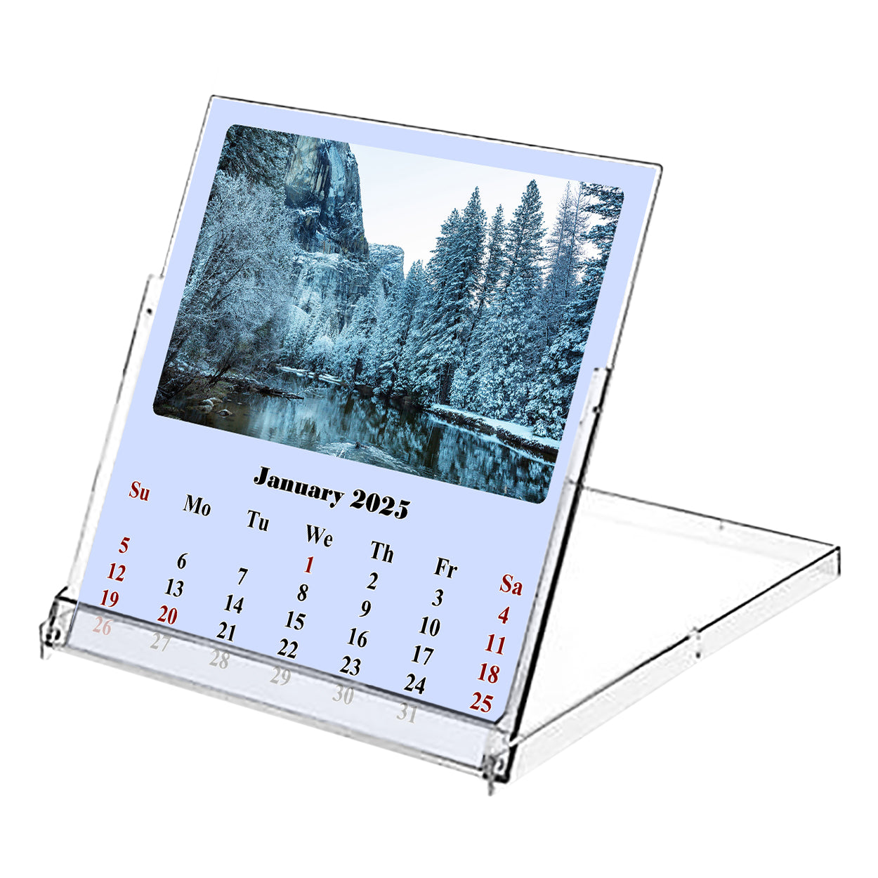 2025 CD-Style Desk Calendar 12 Months Calendar / Planner / Desk Calendar With CD Case Stand, Office Decor, Christmas Gifts (National Parks)