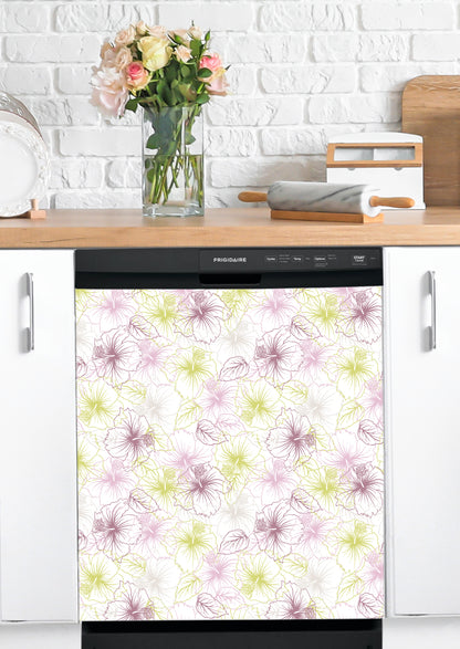 Dishwasher Magnet Cover - Reusable Magnetic Tiles Decal - Pack of 4 Tiles - V038