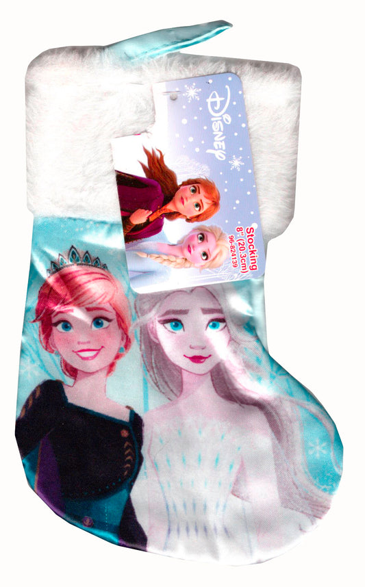 Frozen - (Mini Size) 8" Printed Satin Christmas Stocking Plush Cuff