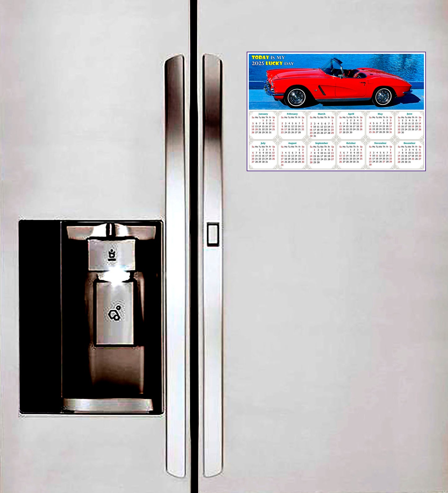 2025 Magnetic Calendar - Calendar Magnets - Today is my Lucky Day - Edition #48