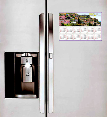 2025 Peel & Stick Calendar - Today is my Lucky Day - Removable - Italy - Taormina (9"x 6")