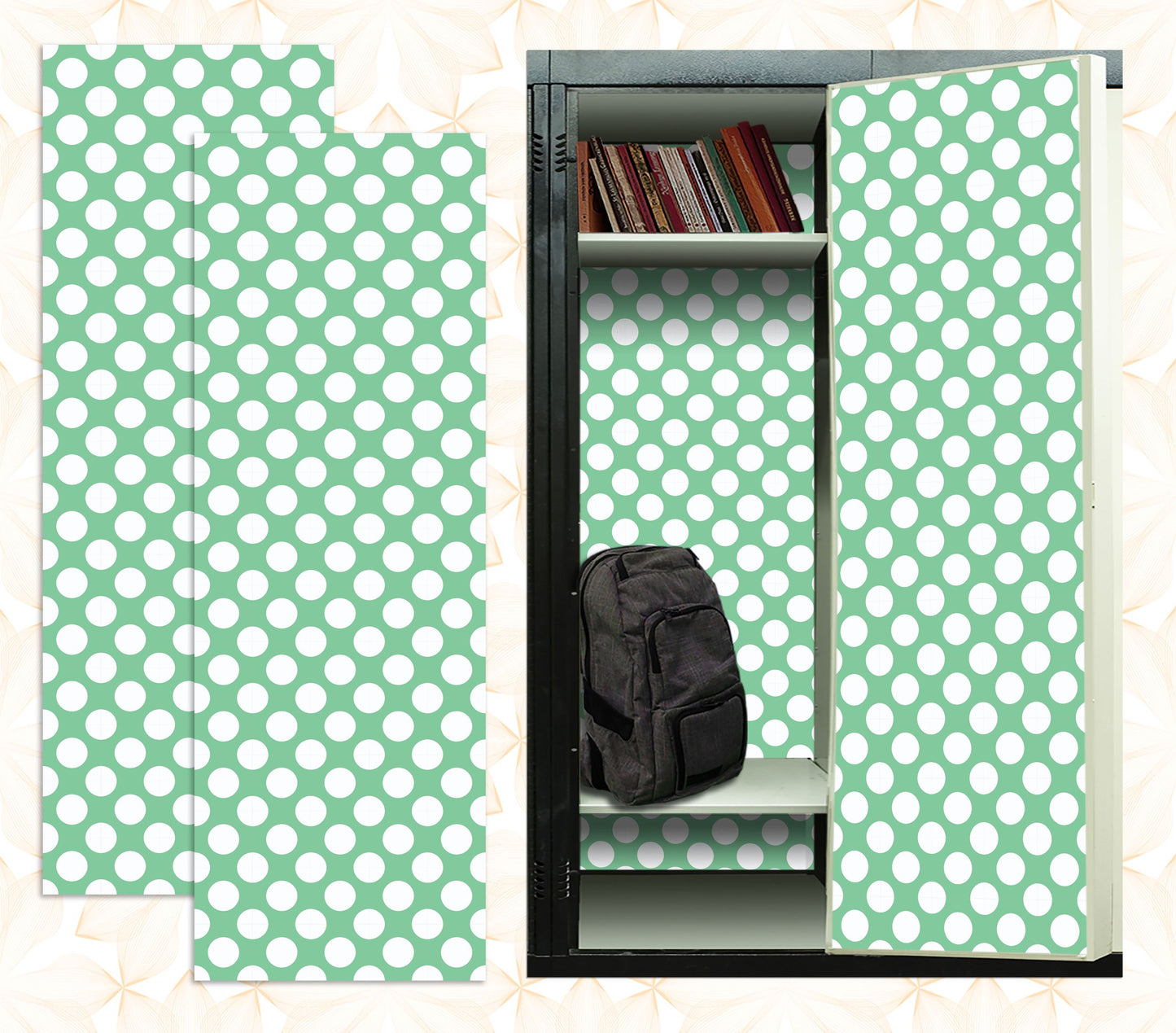 Magnetic Locker Wallpaper - Pack of 2 Rolls Polka Dot (vg 002)