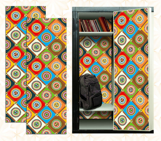 Magnetic Locker Wallpaper - Pack of 2 Rolls - (Geometric) (vg 019)