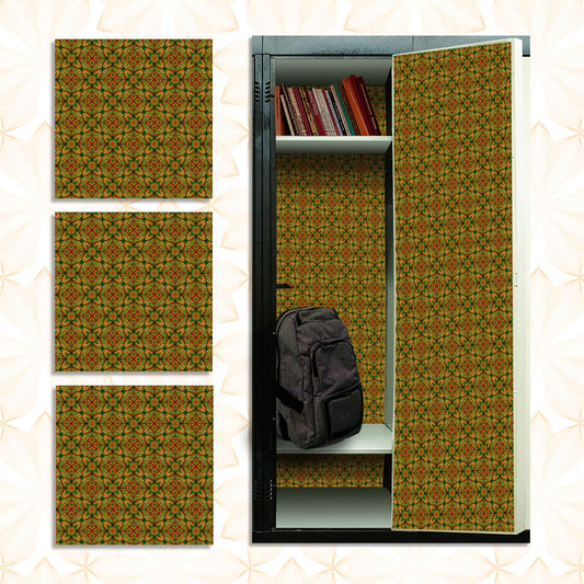 Deluxe School Locker Magnetic Wallpaper (Full sheet Magnetic) - Full Cover Standard Half Lockers - Trimmable, Easy Install, Remove & Reuse - Pack of 12 Sheets - Geometric (vg 025)