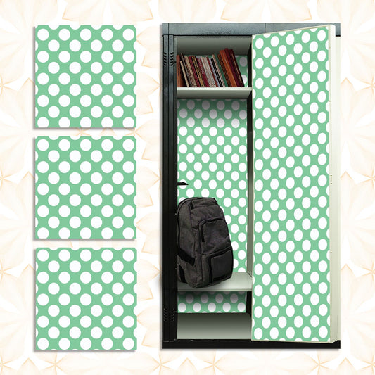 School Locker Magnetic Wallpaper - Pack of 12 Sheets - Polka Dot (vg 002)