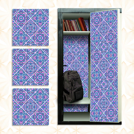 Deluxe School Locker Magnetic Wallpaper - Pack of 3 Sheets - Geometric (vg 023)