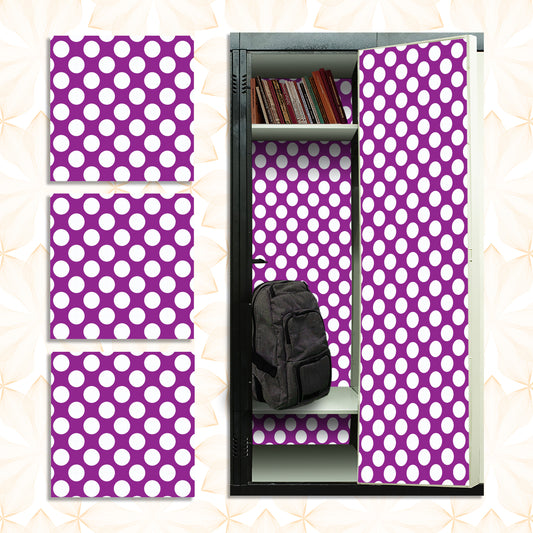 Deluxe School Locker Magnetic Wallpaper - Pack of 3 Sheets - Polka Dot (vg 004)