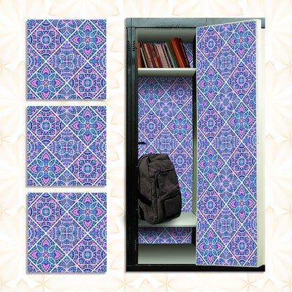 Deluxe School Locker Magnetic Wallpaper (Full sheet Magnetic) - Full Cover Standard Half Lockers - Trimmable, Easy Install, Remove & Reuse - Pack of 12 Sheets - Geometric (vg 023)