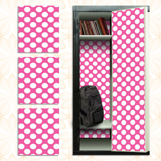 Magnetic Locker Wallpaper - Pack of 3 Sheets - Polka Dot (vg 001)