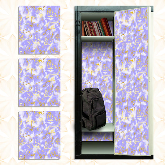 Magnetic Locker Wallpaper (Full sheet Magnetic) - Remove & Reuse Decorative Vinyl - Pack of 3 Sheets (Marble) (vg 033)