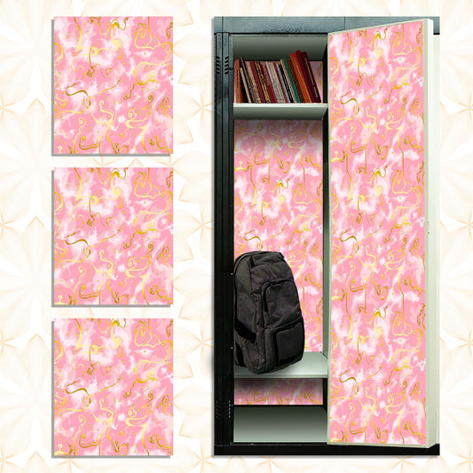 Magnetic Locker Wallpaper (Full sheet Magnetic) - Remove & Reuse Decorative Vinyl - Pack of 3 Sheets (Marble) (vg 030)