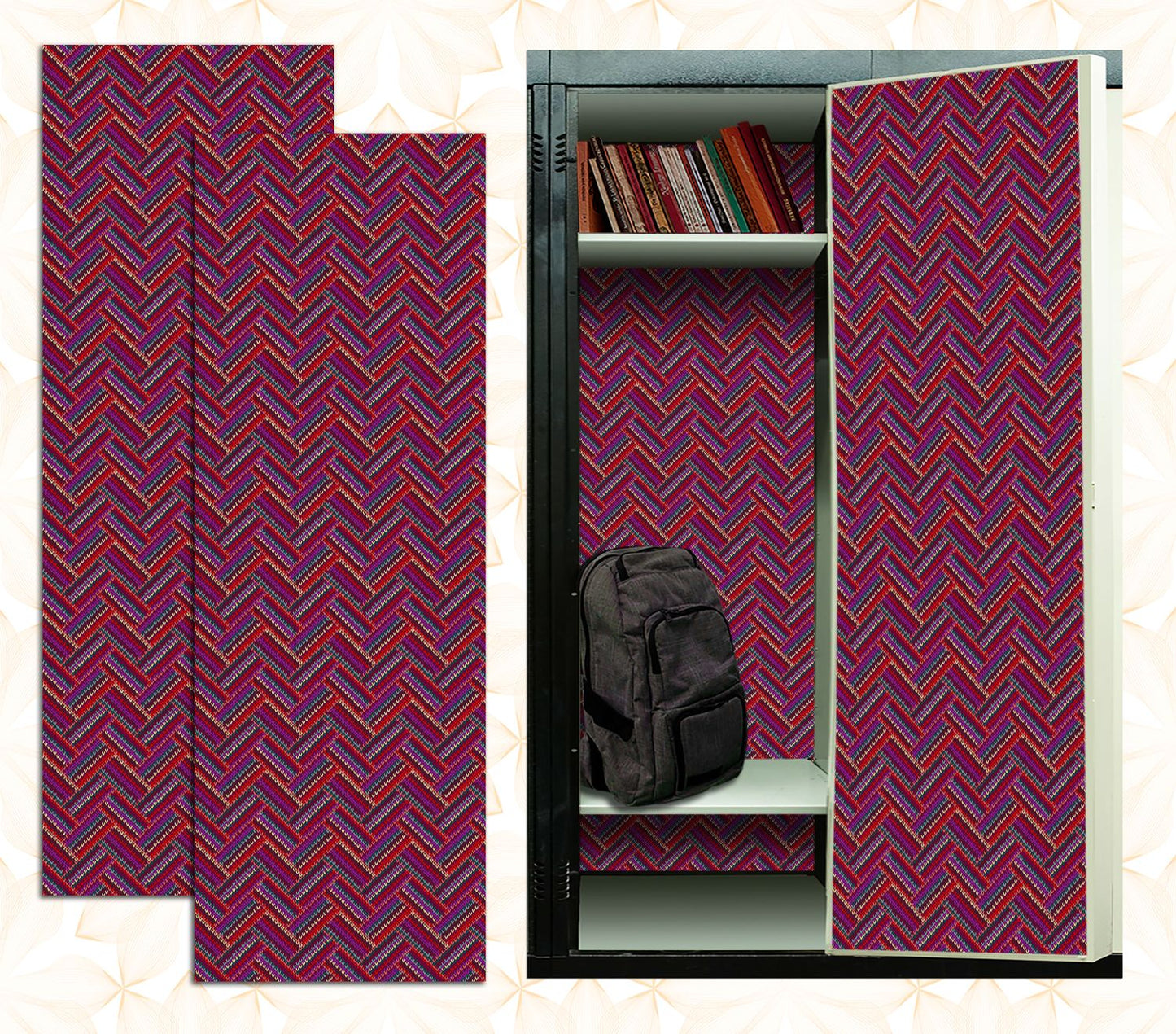 Magnetic Locker Wallpaper - Pack of 2 Rolls - (Geometric) (vg 020)