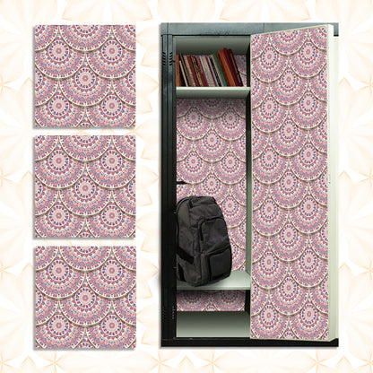 PELICAN INDUSTRIAL Deluxe School Locker Magnetic Wallpaper (Full Sheet Magnetic) - Full Cover Standard Half Lockers - Trimmable, Easy Install, Remove & Reuse - Pack of 12 Sheets - (Native Aztec vr39)