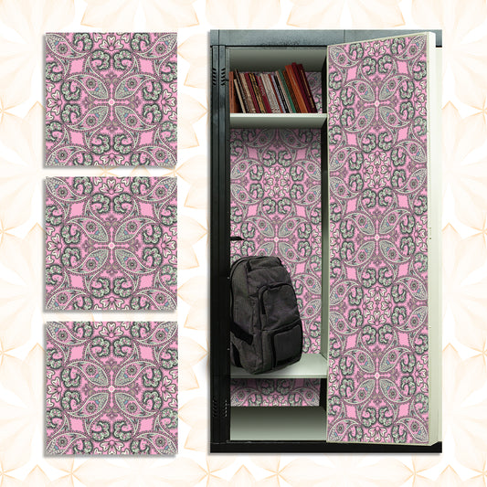 Deluxe School Locker Magnetic Wallpaper (Full sheet Magnetic) - Full Cover Standard Half Lockers - Trimmable, Easy Install, Remove & Reuse - Pack of 12 Sheets - (Floral with Flowers vr33)