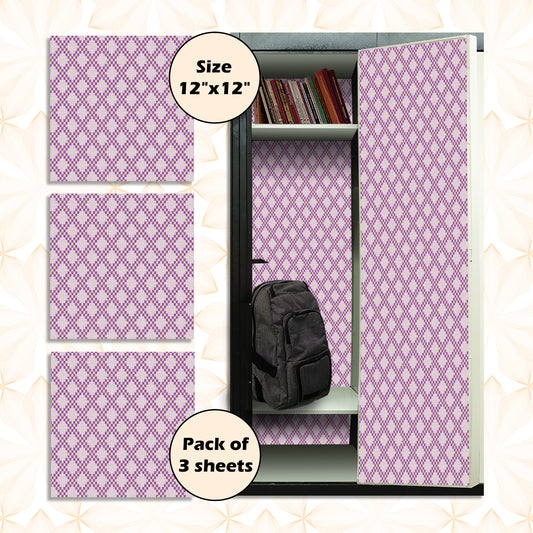 PELICAN INDUSTRIAL Deluxe School Locker Magnetic Wallpaper (Full Sheet Magnetic) - Full Cover Standard Half Lockers Pack of 12 Sheets - (Geometric vr64)