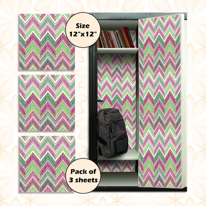 PELICAN INDUSTRIAL Deluxe School Locker Magnetic Wallpaper (Full Sheet Magnetic) - Full Cover Standard Half Lockers Pack of 12 Sheets - (Chevron vr58)