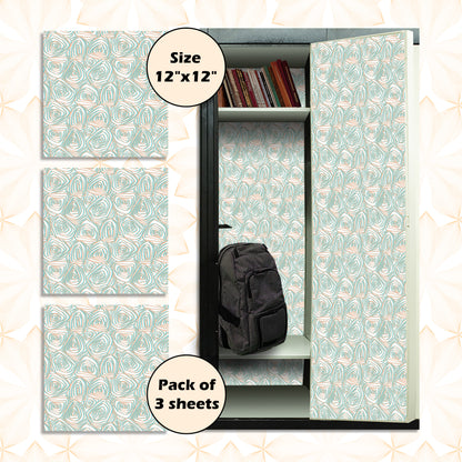 PELICAN INDUSTRIAL Deluxe School Locker Magnetic Wallpaper (Full Sheet Magnetic) - Full Cover Standard Half Lockers Pack of 12 Sheets - (Abstract vr52)