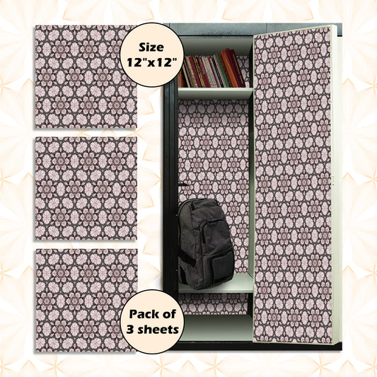 PELICAN INDUSTRIAL Deluxe School Locker Magnetic Wallpaper (Full Sheet Magnetic) - Full Cover Standard Half Lockers Pack of 12 Sheets - (Geometric vr57)