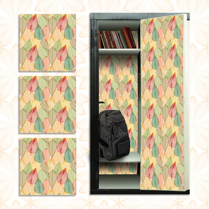 PELICAN INDUSTRIAL Deluxe School Locker Magnetic Wallpaper (Full Sheet Magnetic) - Full Cover Standard Half Lockers Pack of 12 Sheets - (Leaves vr38)