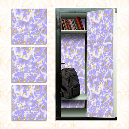 Deluxe School Locker Magnetic Wallpaper (Full sheet Magnetic) - Full Cover Standard Half Lockers - Trimmable, Easy Install, Remove & Reuse - Pack of 12 Sheets - (Marble) (vg 033)