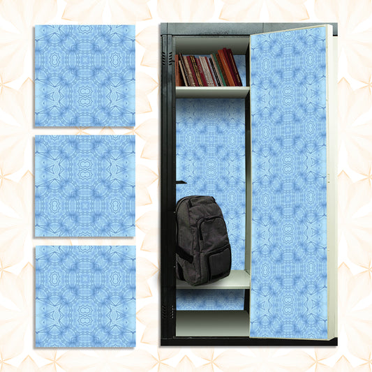 Deluxe School Locker Magnetic Wallpaper Full sheet Magnetic Full Cover Standard Half Lockers Pack of 12 Sheets - (Abstract Blue vr40)