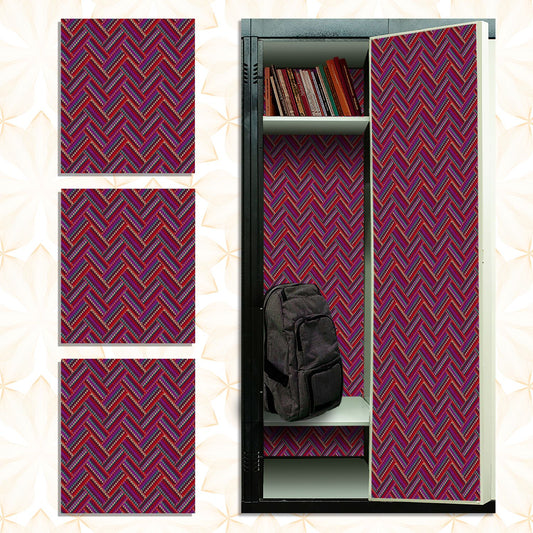 Magnetic Locker Wallpaper (Full sheet Magnetic) - Remove & Reuse Decorative Vinyl - Pack of 3 Sheets (Geometric) (vg 020)