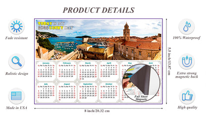 2025 Magnetic Calendar - Today is my Lucky Day - Old city Dubrovnik, Croatia